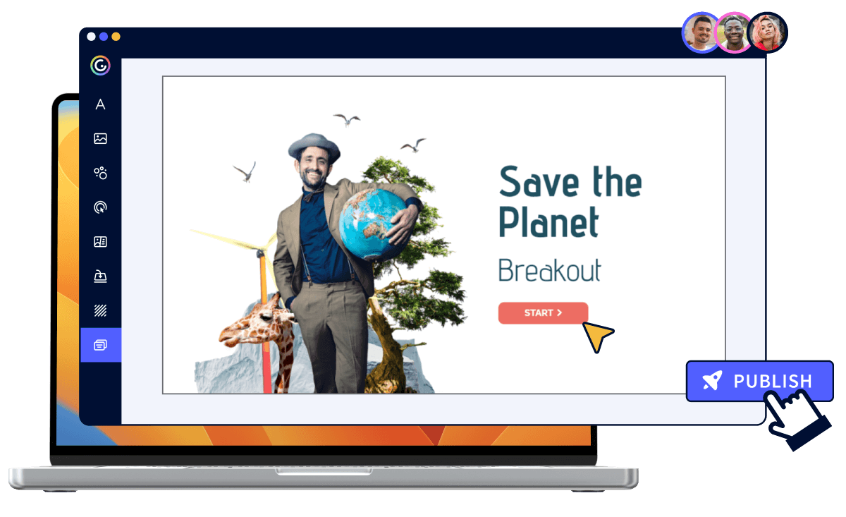 Steps for creating and publishing an escape room template